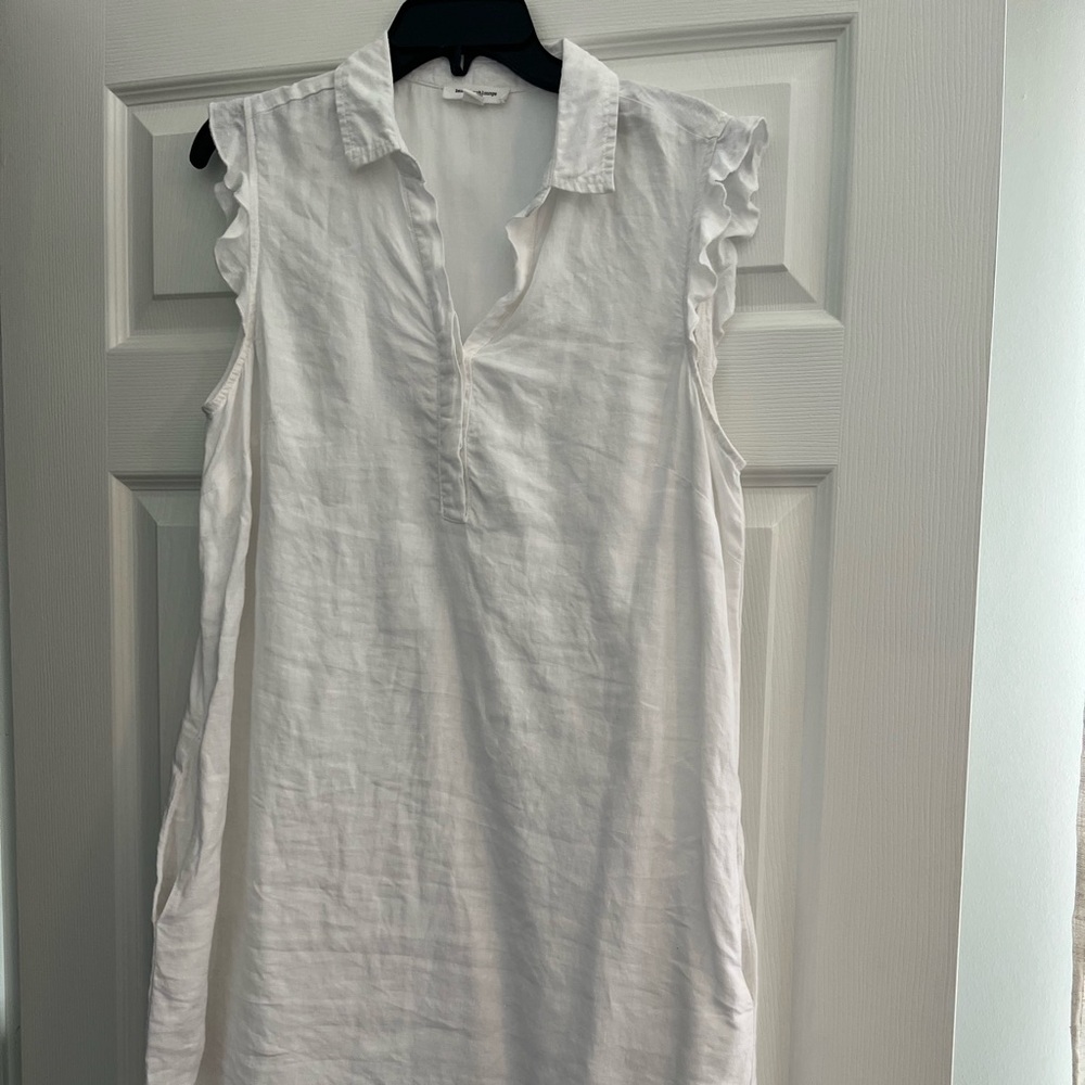White linen dress